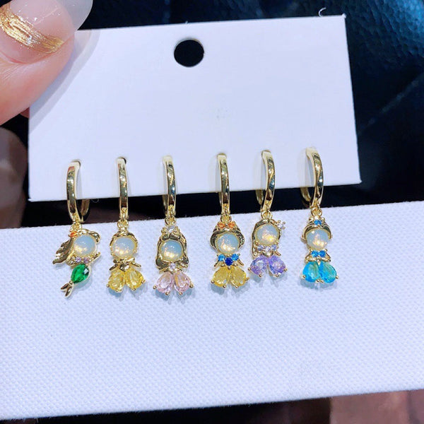 Ensemble de 6 paires de boucles d'oreilles princesse