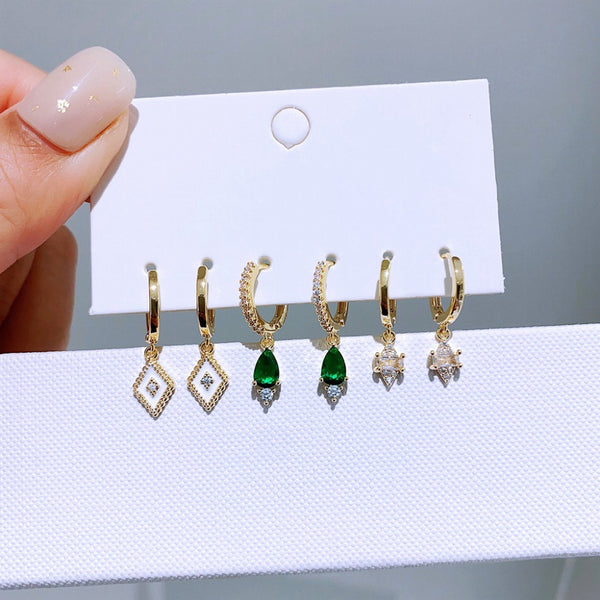 Ensemble de 6 paires de boucles d'oreilles élégantes :
