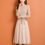 Robe en tricot au motif chevron