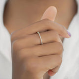 Ensemble de 2 bagues en argent 925 avec zircon carré