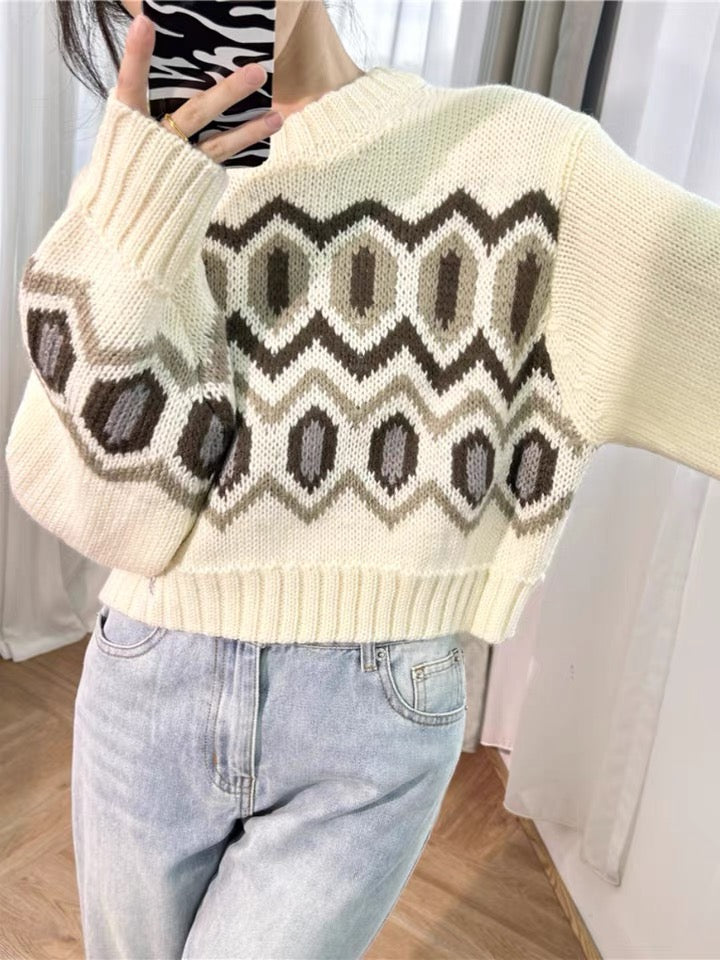 Pull en laine à épaules basses