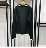 Pull à col polo et à côtes