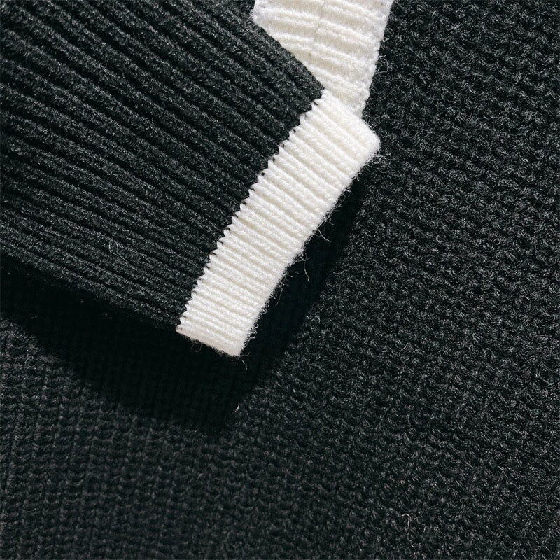 Pull à col polo et à côtes
