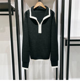 Pull à col polo et à côtes