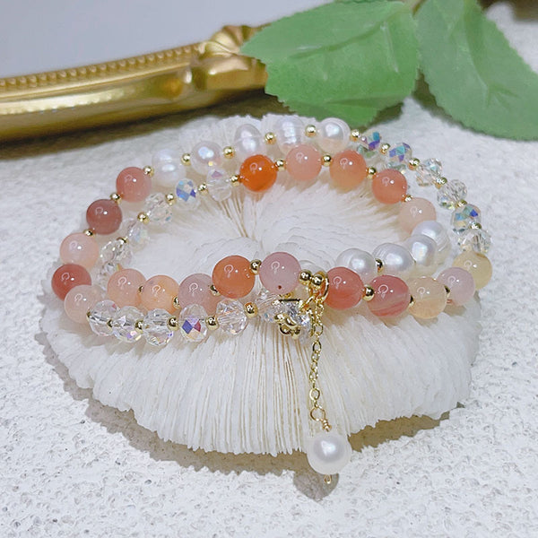 Bracelet à double tour en agate