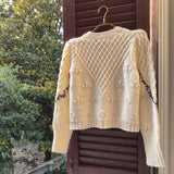 Cardigan Vintage avec Broderie - Taille Unique