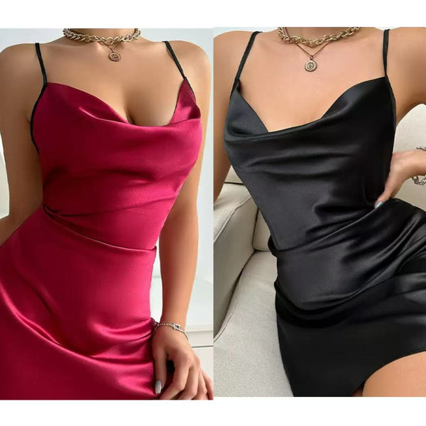 💖 Ensemble nuisette 2 pièces en satin avec dos papillon en dentelle 💖