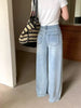 👖 Jean Large Taille Haute – Bleu Délavé