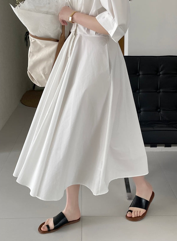 Robe Longue Col en V Plissé