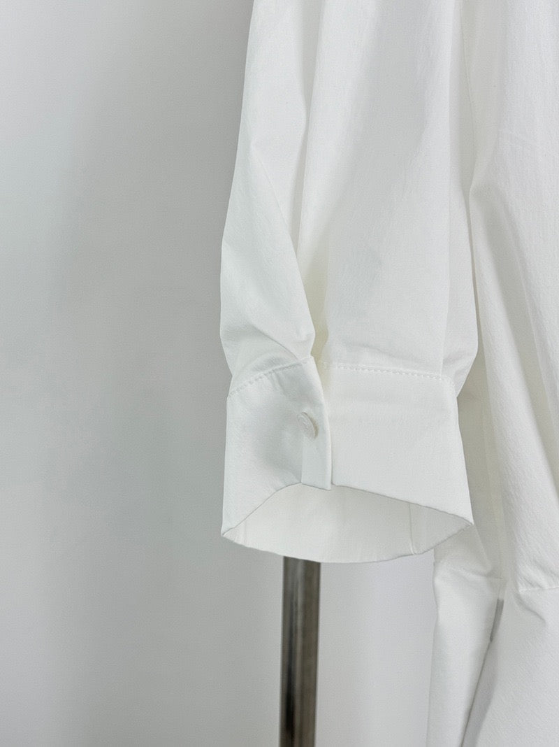 Robe Longue Col en V Plissé
