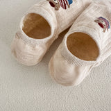 Lot de 7 paires de chaussettes invisibles motif ourson