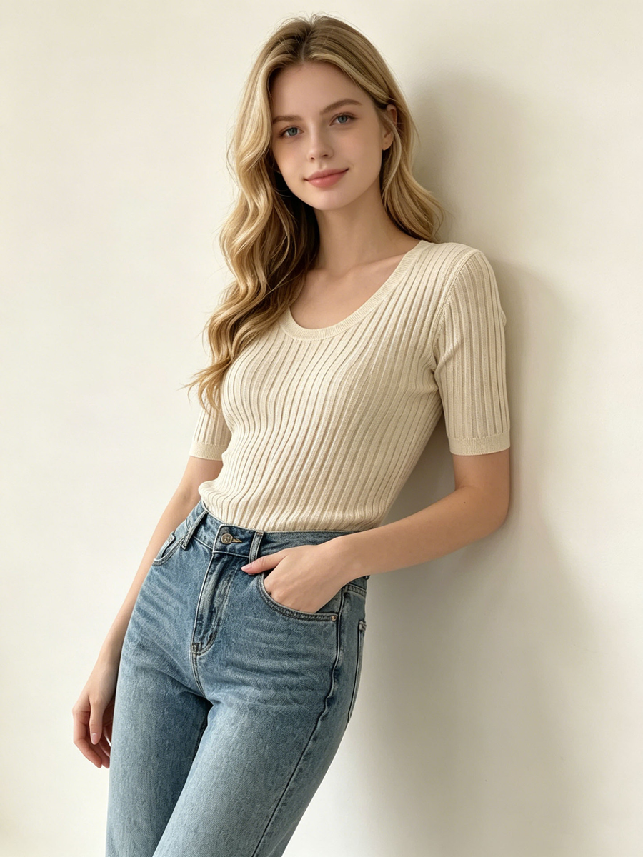 Pull CôTé Chic à Manches Courtes