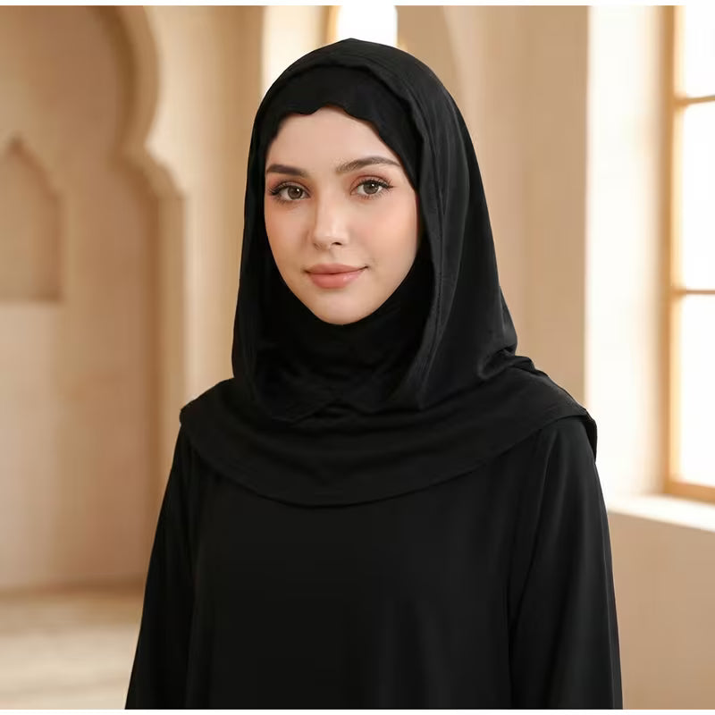 Hijab à Capuche Double Épaisseur Élégant – Confort & Style ( LOT DE 3 )