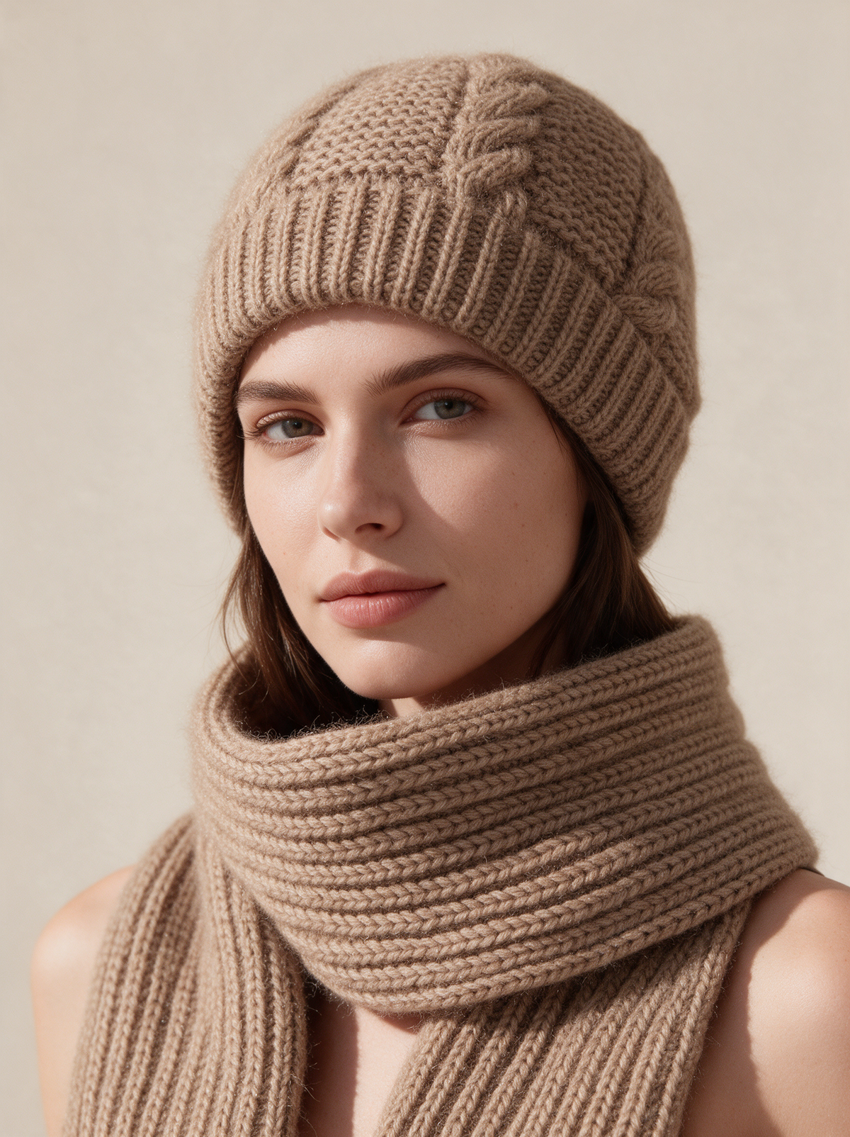 Ensemble bonnet et écharpe longue – Odes