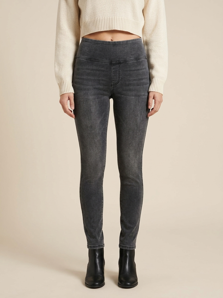 Jean collant taille haute (jegging)