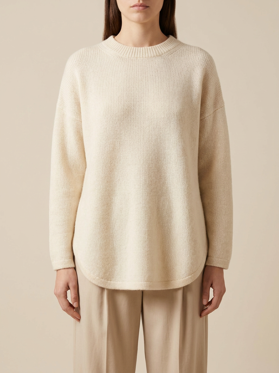 Pull en laine Crème
