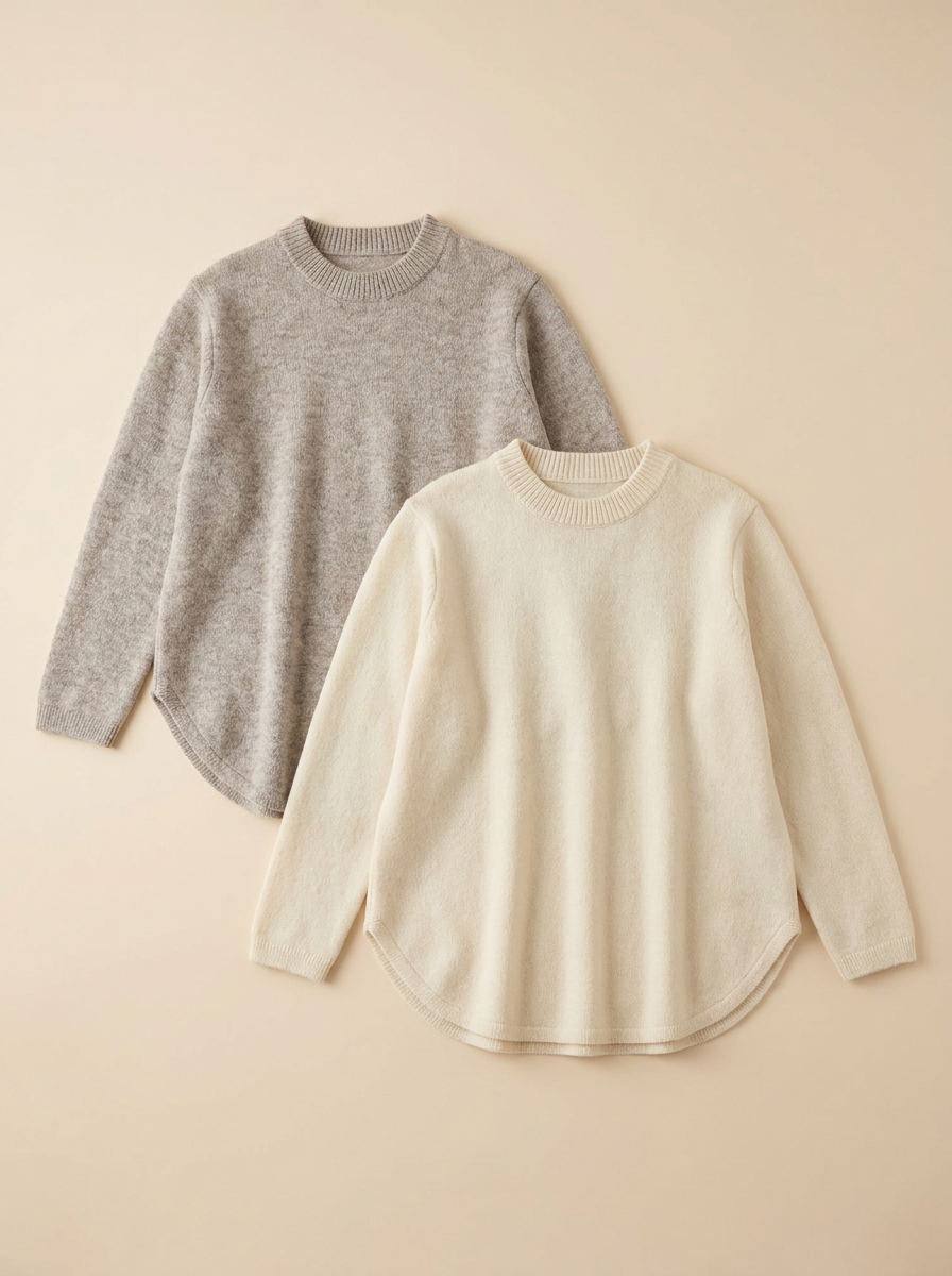 Pull en laine à plat