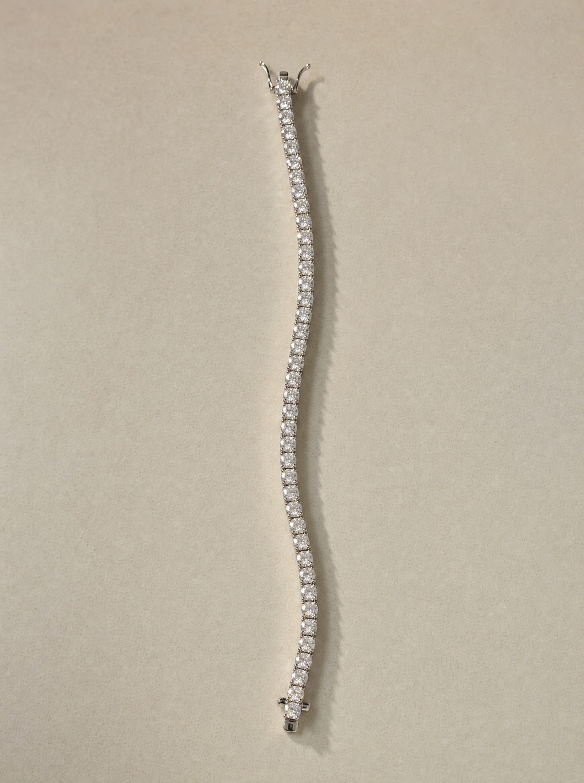 Bracelet tennis argenté zircons