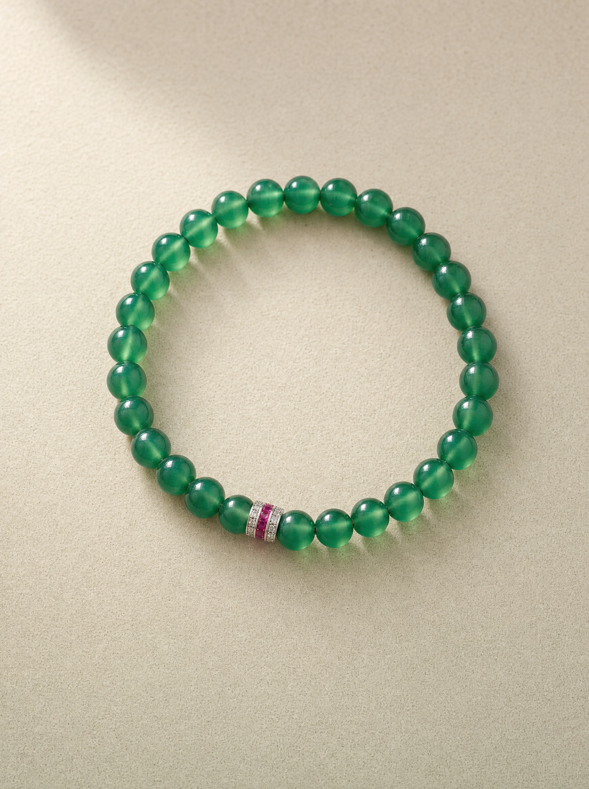 Bracelet perles vertes