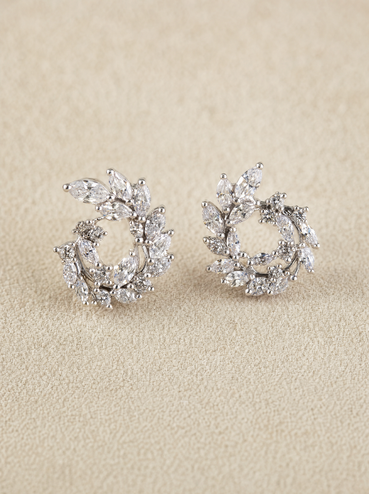 Boucles d'oreilles couronne de feuilles