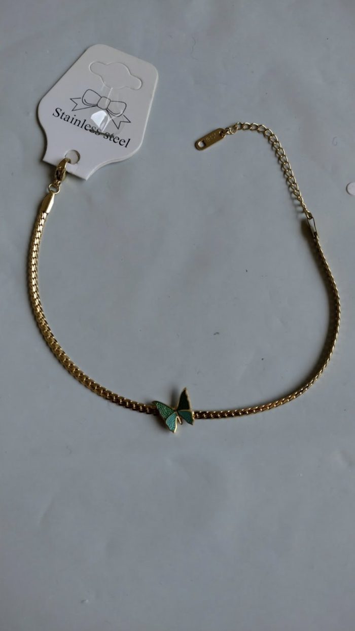 Bracelet papillon vert