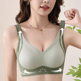 💖 Lot de 3 Soutiens-Gorge ✨ Vente du dernier jour 49% de réduction Push-Up Froncé à Blocs de Couleurs Sans Couture