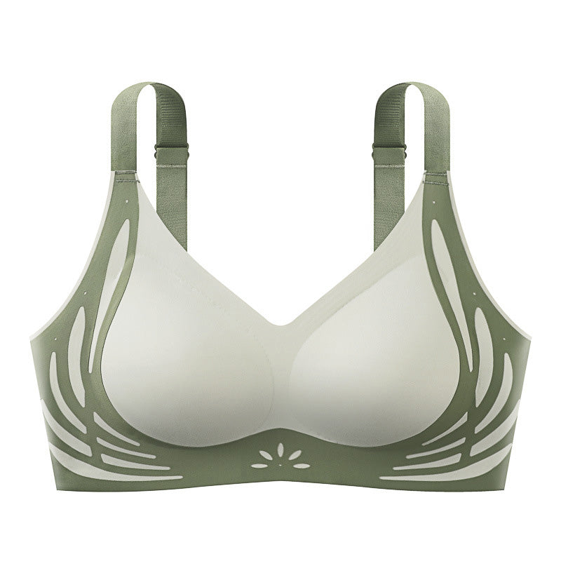 💖 Lot de 3 Soutiens-Gorge ✨ Vente du dernier jour 49% de réduction Push-Up Froncé à Blocs de Couleurs Sans Couture