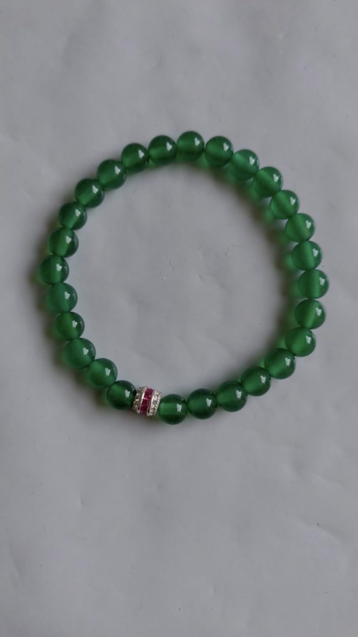 Bracelet perles vertes