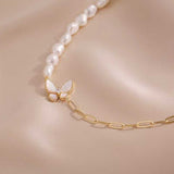 Papillon de nacre collier