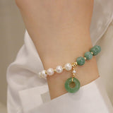 Bracelet perles de jade de Birmanie