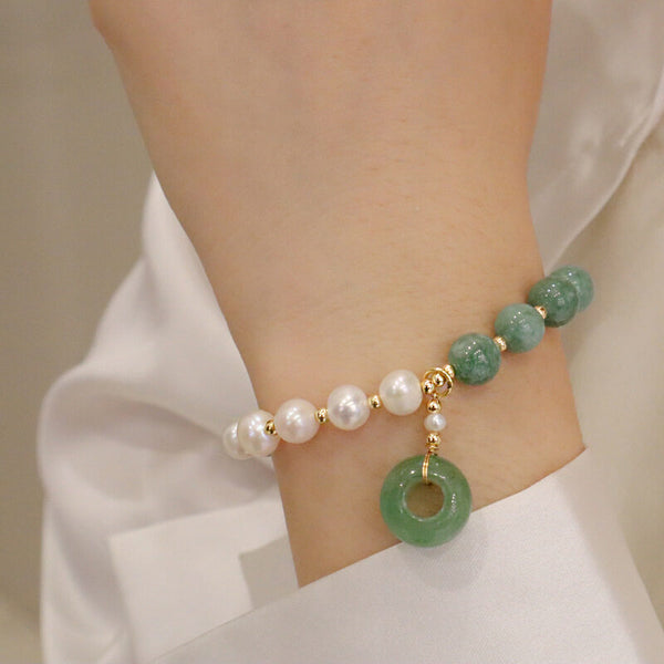 Bracelet perles de jade de Birmanie