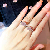 Bague diamant carré rose Glamorous Party