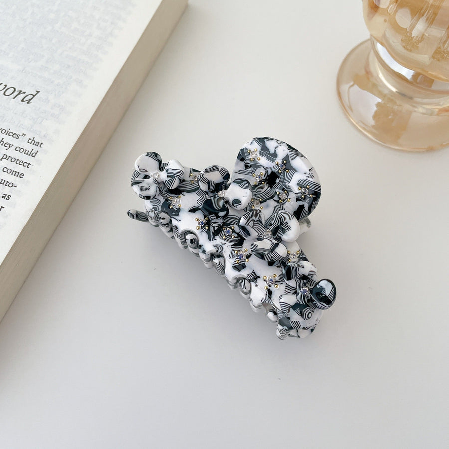 Clip de griffe de fleur de diamant classique