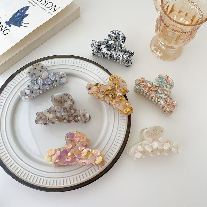 Clip de griffe de fleur de diamant classique
