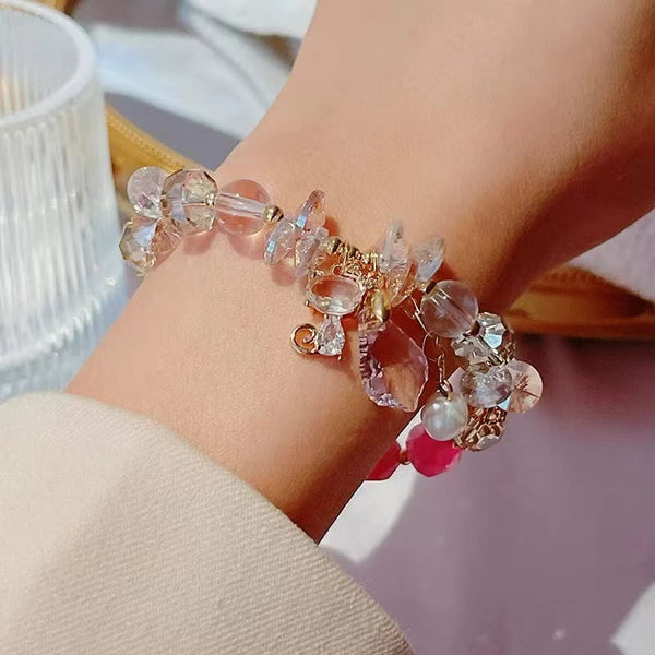 Bracelet Kitty en pierres naturelles et cristal tchèque