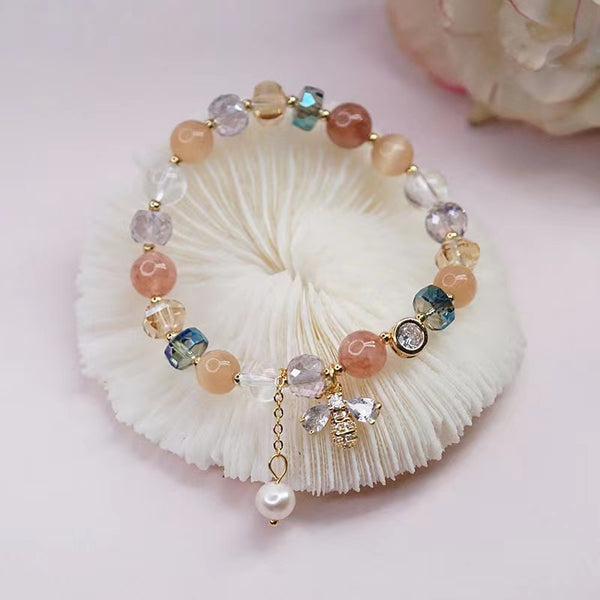 Bracelet d'abeille en cristal tchèque