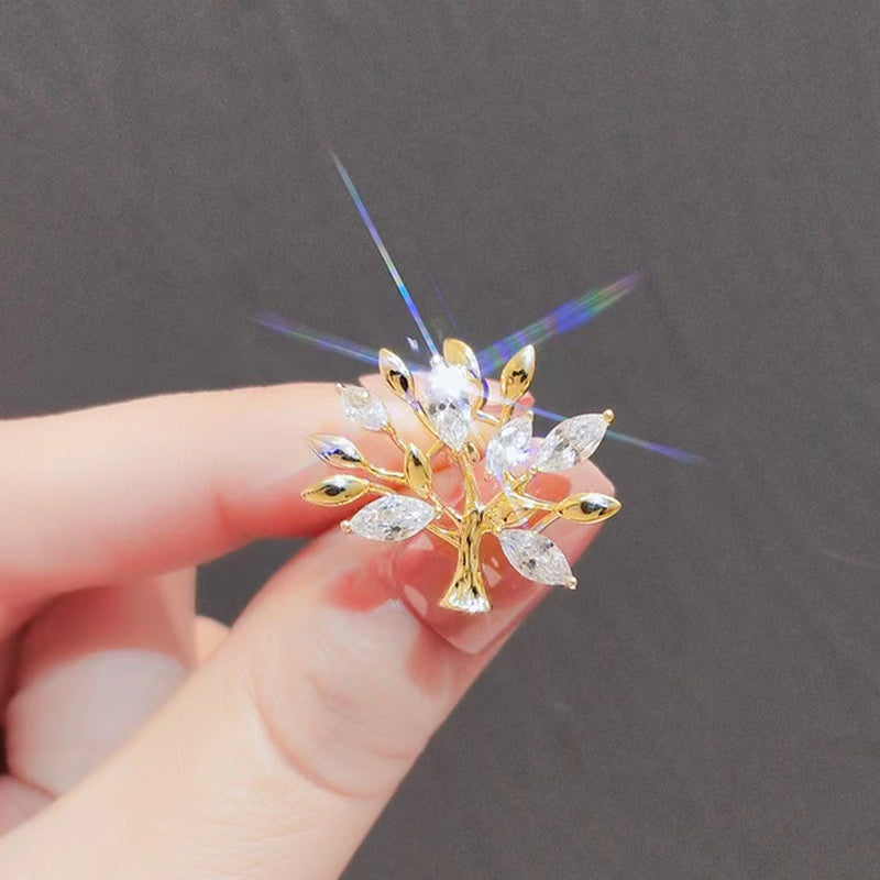 Ensemble de 2 broches cœur et arbre