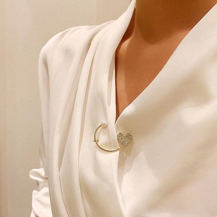 Ensemble de 2 broches cœur et arbre