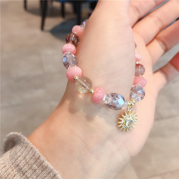 Bracelet de jade de soie doré unique