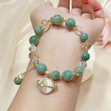 Bracelet étoile en cristal de jade de Birmanie