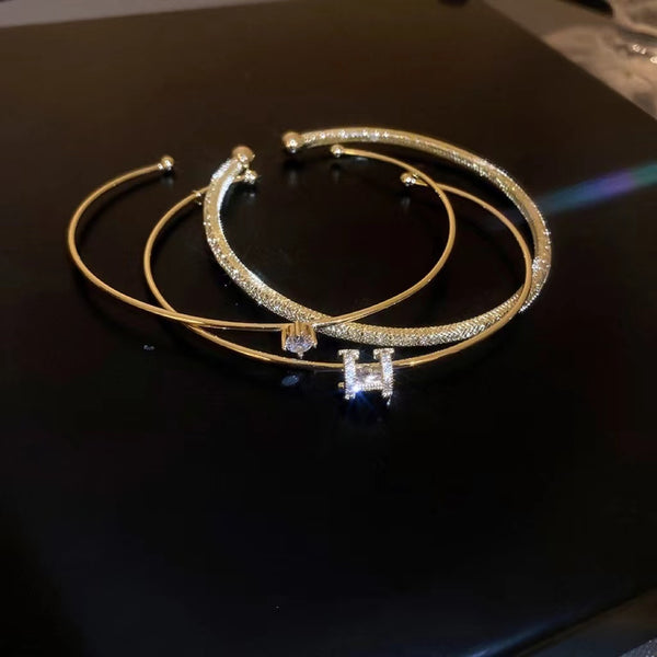 Ensemble de 3 bracelets en zircon H