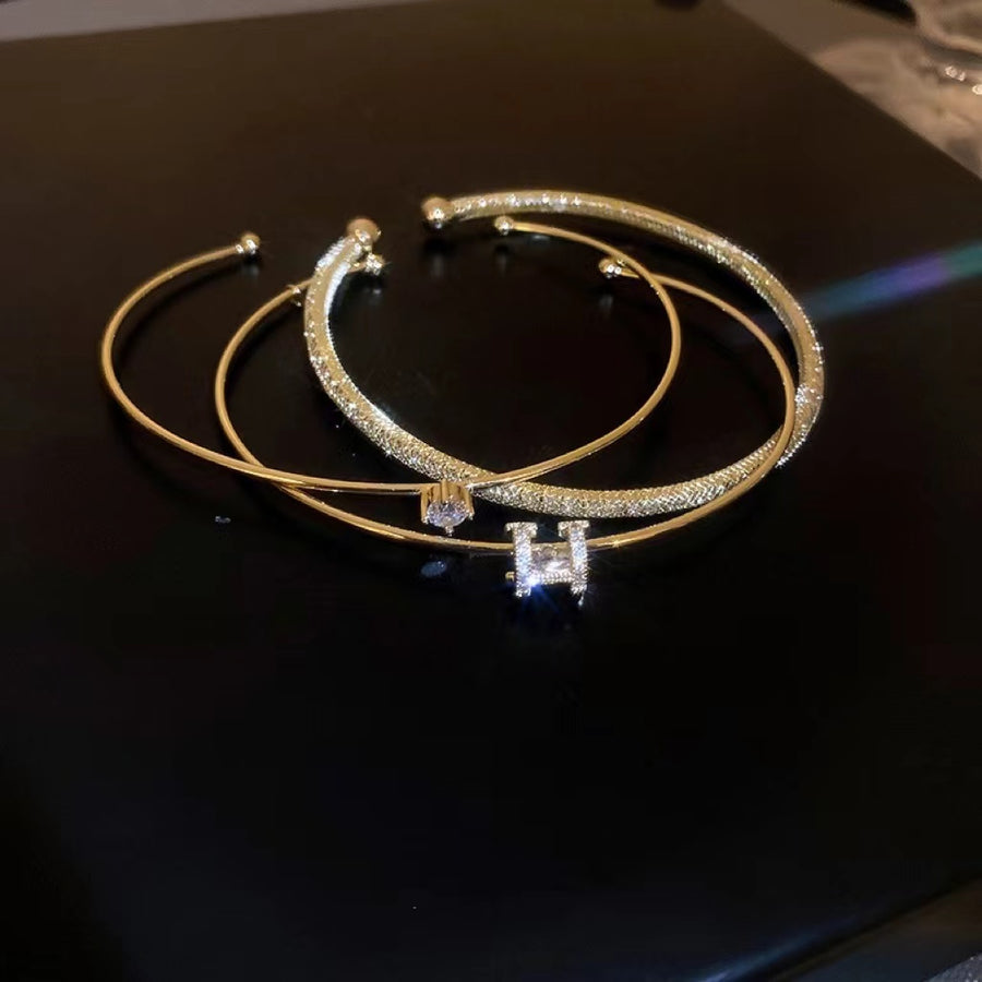 Ensemble de 3 bracelets en zircon H