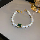 Bracelet à breloques Love Crystal vert
