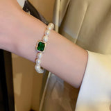 Bracelet à breloques Love Crystal vert