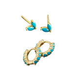 Ensemble de 2 paires de clous d'oreilles