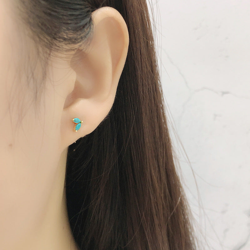 Ensemble de 2 paires de clous d'oreilles