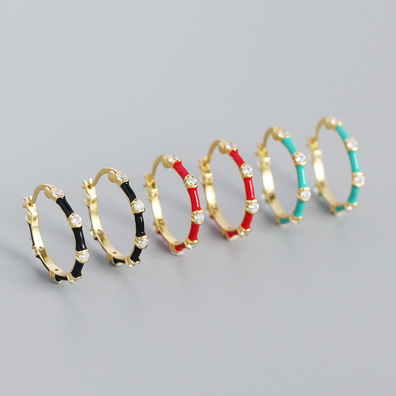 Boucles d'Oreilles Bambou Argent 925