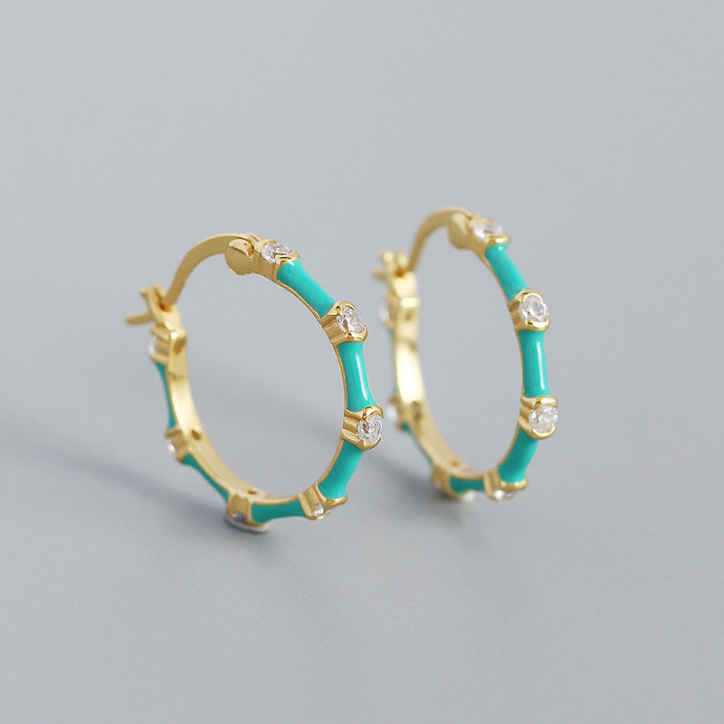 Boucles d'Oreilles Bambou Argent 925