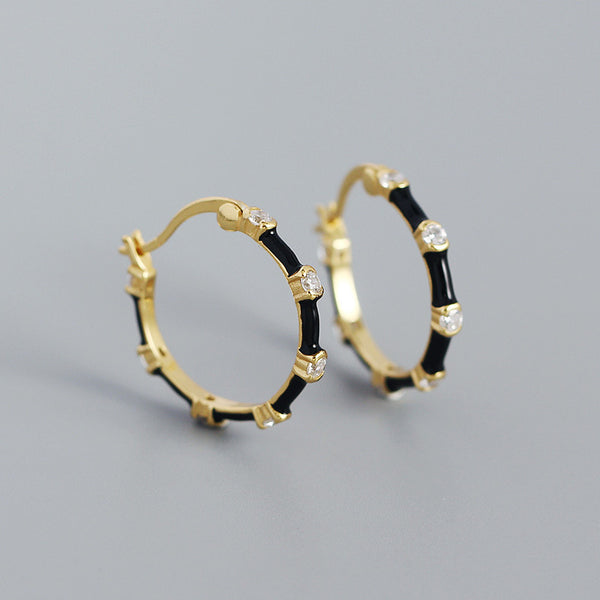 Boucles d'Oreilles Bambou Argent 925
