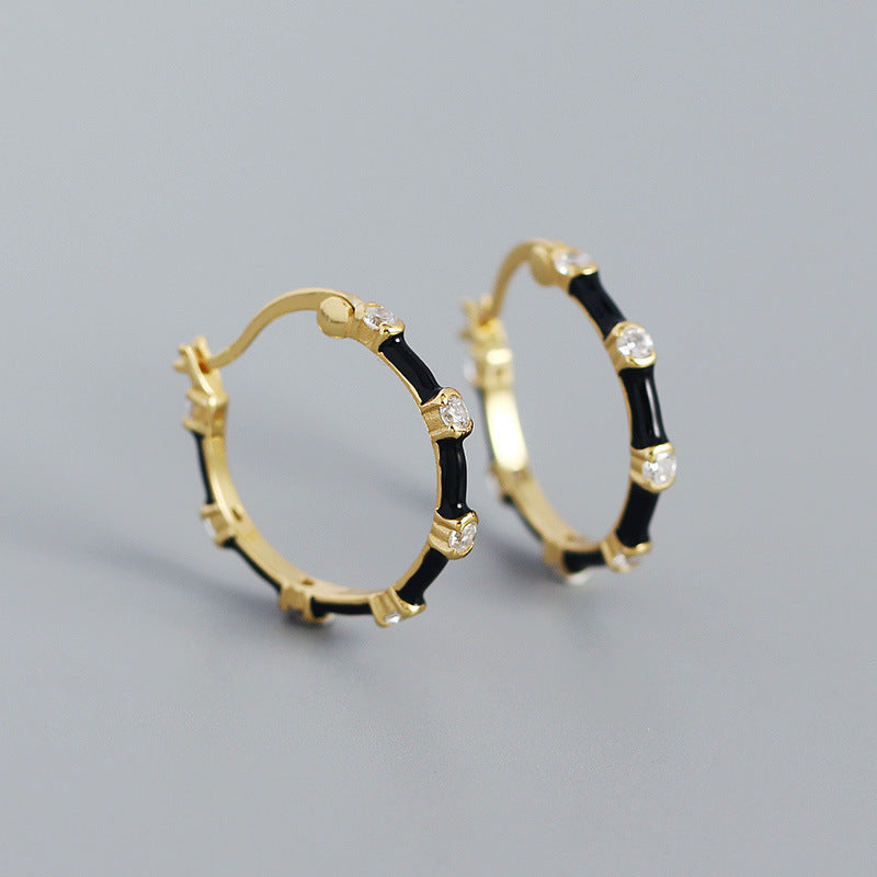 Boucles d'Oreilles Bambou Argent 925